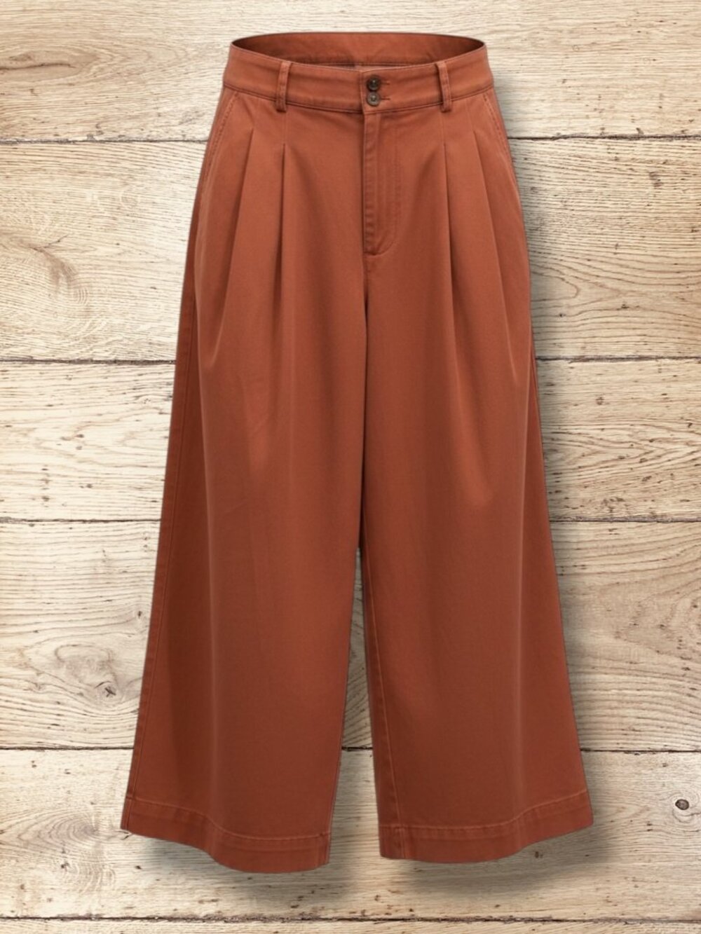 Madewell Emmett Terra-Cotta Wide-Leg Crop Petite Pant 4P
